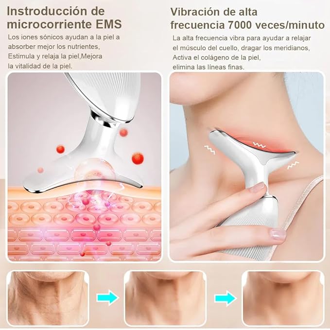 ✨ Masajeador facial antipapada 🌟 CON LUZ LED ✨ + Regalo 🎁