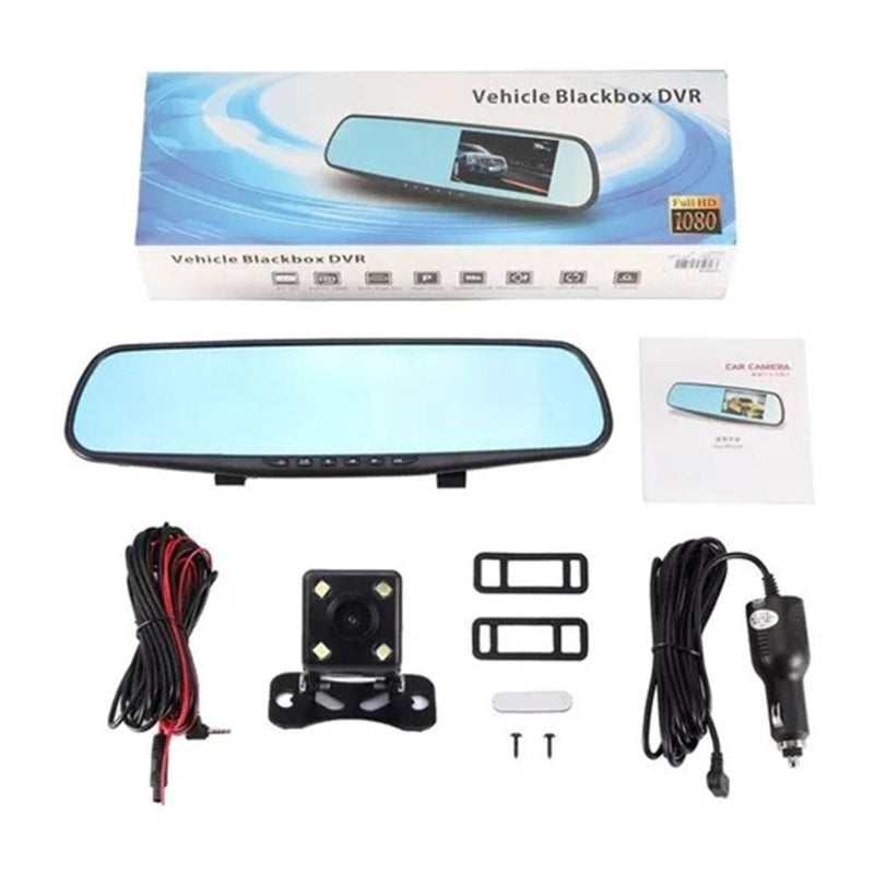 🚗 Espejo Retrovisor Doble Camara Dvr Hd🚗