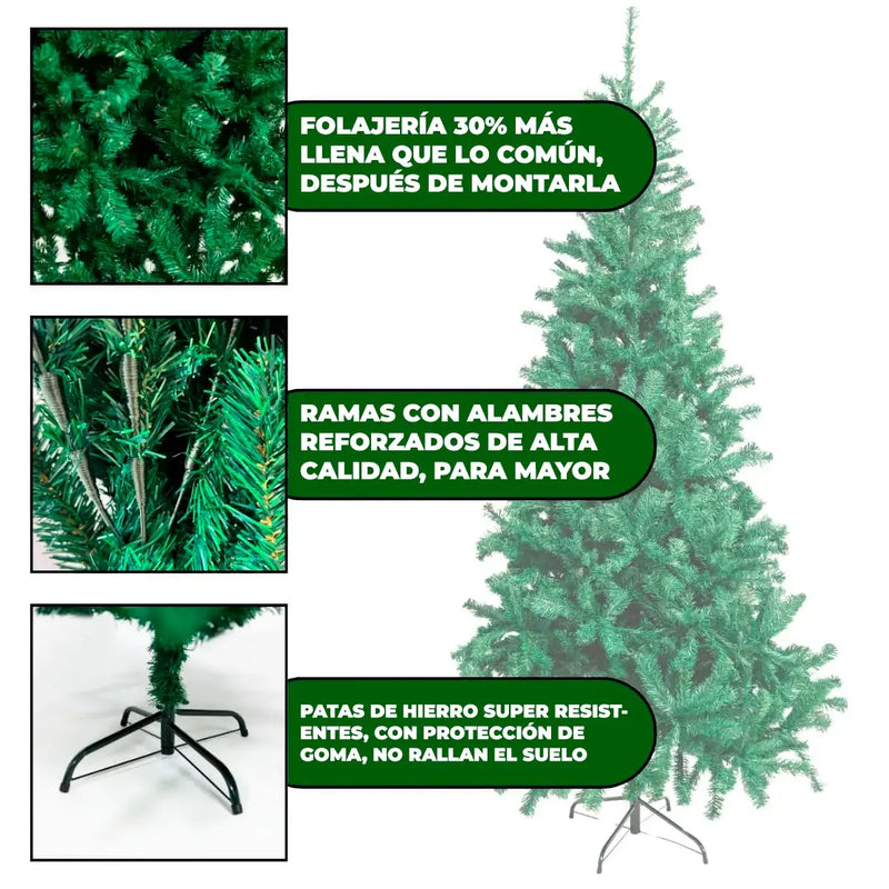 🎄BLACK FRIDAY: ÁRBOL DE NAVIDAD PINO CLÁSICO [ENVÍO GRATIS + ✨LUCES LED DE REGALO✨ PARA LOS PRIMEROS 10 CLIENTES]🎄