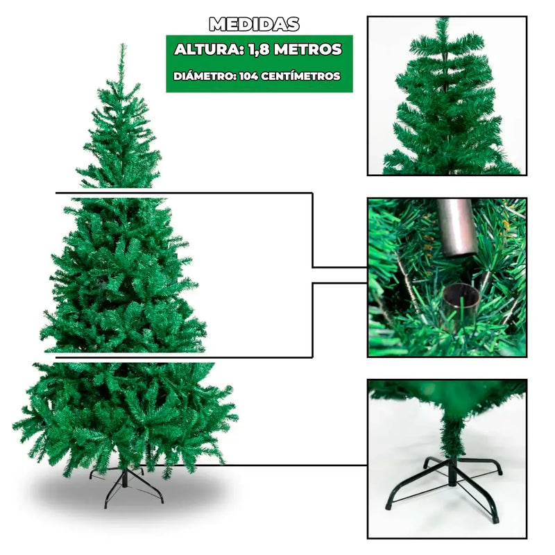 🎄BLACK FRIDAY: ÁRBOL DE NAVIDAD PINO CLÁSICO [ENVÍO GRATIS + ✨LUCES LED DE REGALO✨ PARA LOS PRIMEROS 10 CLIENTES]🎄